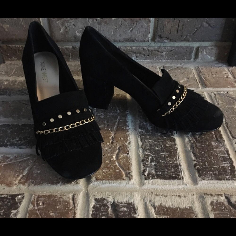 Nine West black clogs